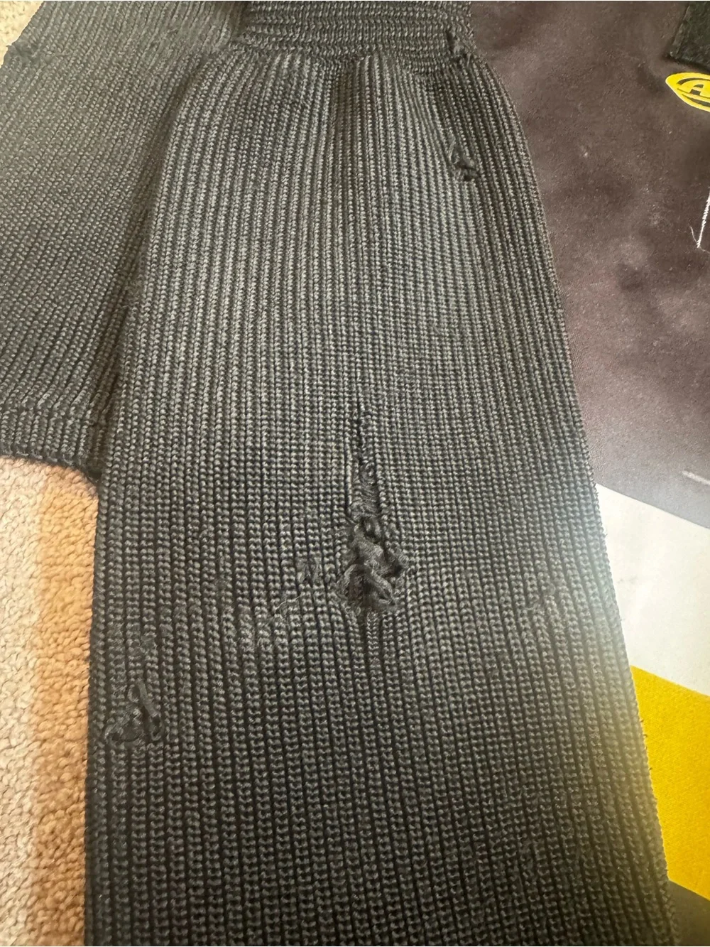 Youth Black and Yellow Hockey Socks